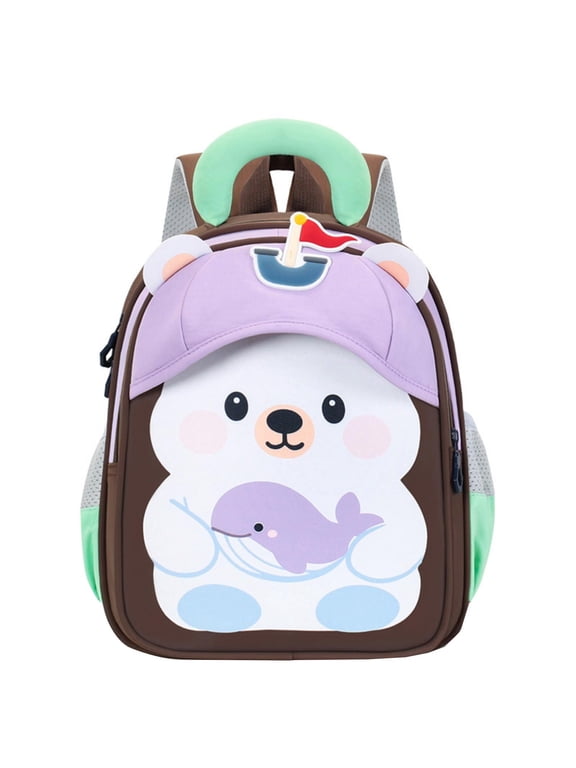 3D Cartoon Character Large Capacity Backpack Lightweight Durable Casual Daypack for Travel Commute Backpack for age 3th 4th 5th