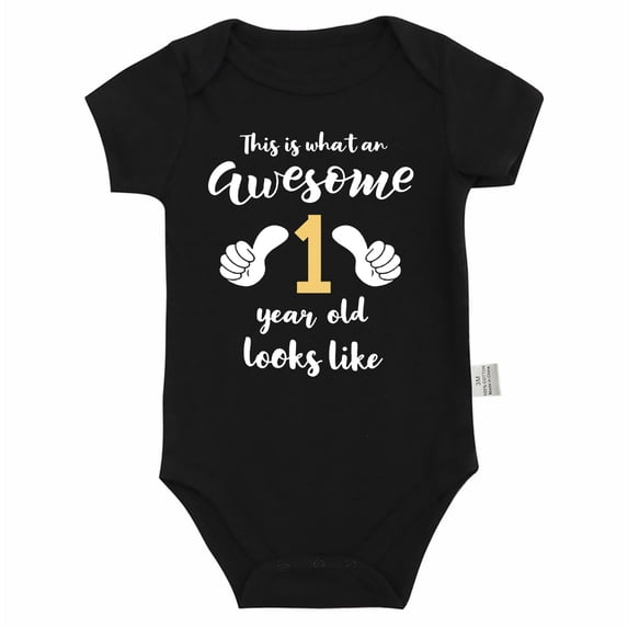 SUYIDA Baby Bodysuit Romper for Boys First Birthday Outfit Everyday Wear Comfortable Soft Cotton Jumpsuit Romper