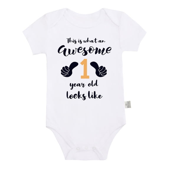 SUYIDA Baby Bodysuit Romper for Boys First Birthday Outfit Everyday Wear Comfortable Soft Cotton Jumpsuit Romper