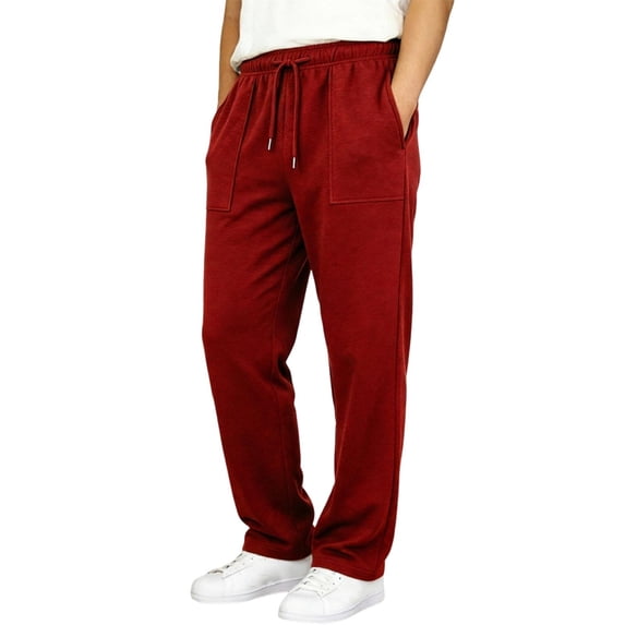 SUYIDA Boys Joggers Elastic Waist with Pockets Open Bottom Straight Leg Back to School for Kids Sweatpants Everyday