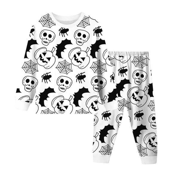 SUYIDA Boys Pajama Sets Size 10-12 Dinosaur Graphic Print Sleepwear Long Sleeve Crewneck Top Pants 2 Piece Set Winter Loose Nightwear Set Winter Nightwear for Boys