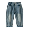thumbnail image 1 of SUYIDA Boys Straight Leg Jeans 2025 Stretch Denim Pants For Kids Comfortable Casual Loose Fit Jeans With Elastic Waist For Outdoor School Daily Wear, 1 of 6