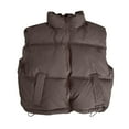 thumbnail image 1 of SUYIDA Boys Warm Padded Vest Lightweight Insulated Sleeveless Jacket Soft Fill Comfortable Outerwear for Cool Weather Children Youth Winter Wear - Coffee, 1 of 7
