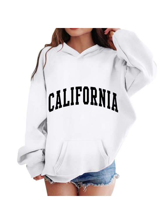 California Graphic Hoodie for Kids Girls Boys Long Sleeve Soft Sweatshirt Cute Pullover Top Casual Back to School Hoodie