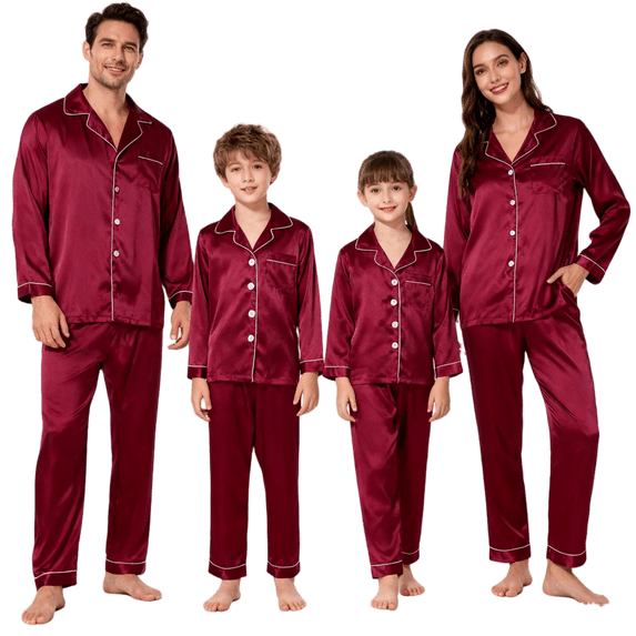 SUYIDA Christma Pajama Family Christmas Pjs Matching Sets with T-Shirt and Pants Holiday Family Sleepwear Pajamas