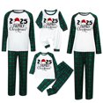 thumbnail image 1 of SUYIDA Christmas Family Matching Pajamas Sets Reindeer Graphic Top and Plaid Pants Pjs 2 Piece Long Sleeve Cute Holiday Pajamas for Family for Mens Womens Baby Kids, 1 of 4