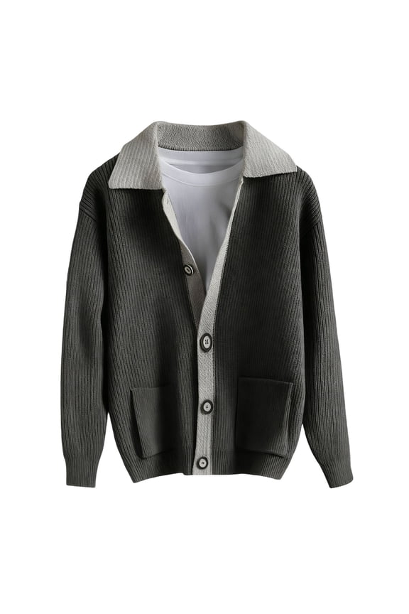 Christmas Sweater Men,Winter Shawl Collar Knit Sweater Coat Long Sleeve Pullover Warm Lined Outerwear Casual Thick Design Comfortable Soft Yarn Fabric For Cold Weather