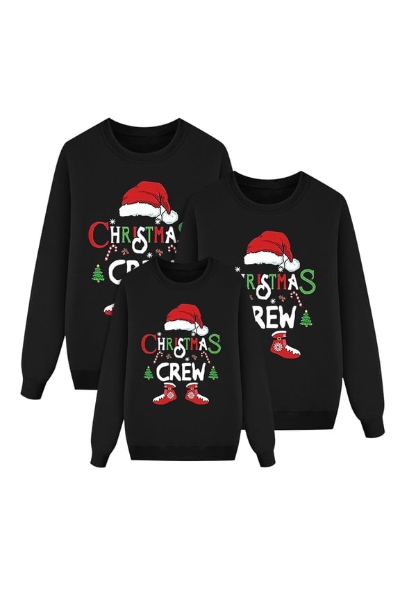 Christmas Sweater for Women Men Kids Cute Family Matching Pullover Jumpers for Holiday Party
