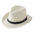 thumbnail image 1 of SUYIDA Elegant British Style Panama Straw Cowboy Hat Wide Brim Summer Sun for Women Men Casual Beach Outdoor Travel, 1 of 3