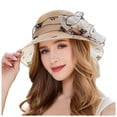 thumbnail image 1 of SUYIDA Elegant Women's Wide Brim Floral Sun Hat for Beach Wedding Bridal Shower and Outdoor Dress Occasions, 1 of 6