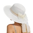 thumbnail image 1 of SUYIDA French Style Elegant Lace Bow Summer Sun Hat for Women Beach Outing Shading Fisherman Hat, 1 of 4