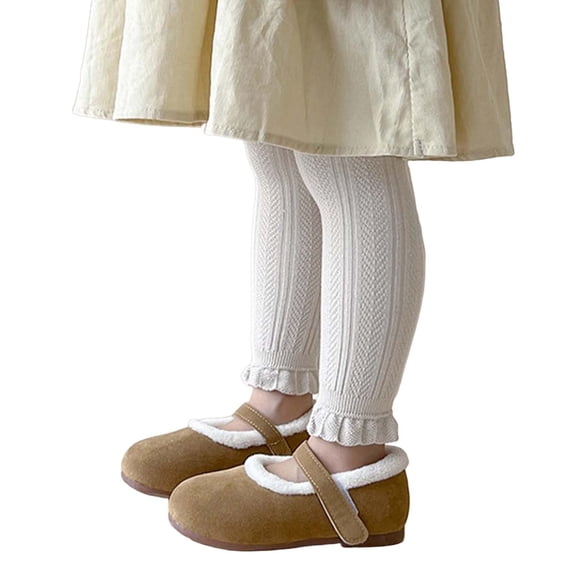 SUYIDA Girls Solid Color Ribbed Ankle Leggings Autumn Thin Stretch Pants Comfortable Soft Everyday Wear Outfit Versatile Layering Piece For Toddlers And Kids