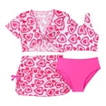 thumbnail image 1 of SUYIDA Girls Tankini Swimsuits 10-12 Cut Out Bikini Bottoms Spaghetti Strap Girls Swimwear Tankini 3pcs Hawaiian Beach Skirt Cute Ruched Bathing Suit, 1 of 7