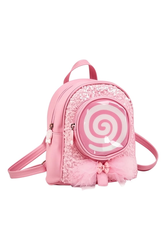 Glow in The Dark Luminous Candy Print Backpack LED Light Up Tail Design Lightweight Travel Commute Backpack for age 3th 4th 5th