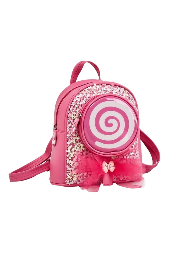 Glow in The Dark Luminous Candy Print Backpack LED Light Up Tail Design Lightweight Travel Commute Backpack for age 3th 4th 5th
