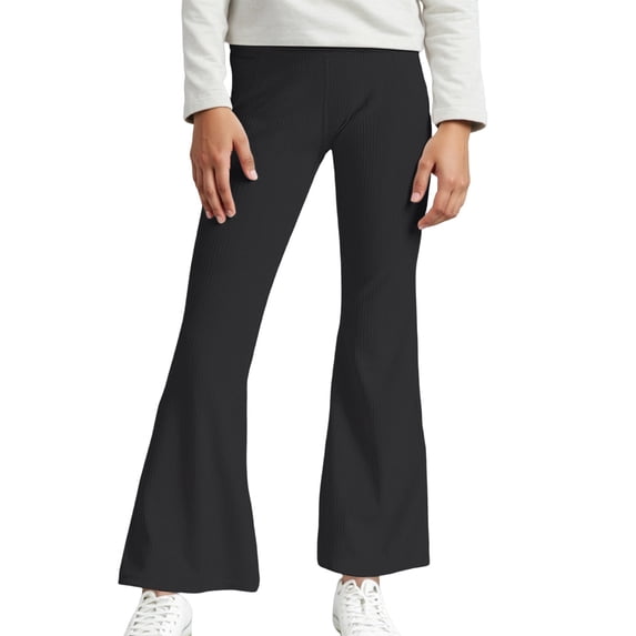SUYIDA High Waist Flared Yoga Pants For Girls Stretch Bootcut Leggings Athletic Dance Workout Trousers Comfortable Wide Leg Fitness Bottoms