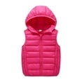 thumbnail image 1 of SUYIDA Insulated Boys Hooded Padded Vest Winter Warm Sleeveless Jacket for Kids Outdoor Play and Casual Thermal Layering - Red, 1 of 7