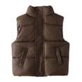 thumbnail image 1 of SUYIDA Insulated Boys Vest for Kids Warm Thickened Winter Sleeveless Jacket With Lightweight Design for Cold Weather Outdoor Activities - Coffee, 1 of 7
