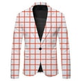 thumbnail image 1 of SUYIDA Kids Long Sleeve Big Plaid Lapel formal Suit Jacket Button Casual Coat Business Attire for Children - White, 1 of 4