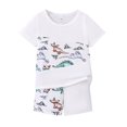 thumbnail image 1 of SUYIDA Little Boy Outfits Size 6 Cartoon Print Comfy Short Sleeve Tops and Shorts Set Round Neck Shorts Beach Playwear Outfits White,15-16Y, 1 of 3