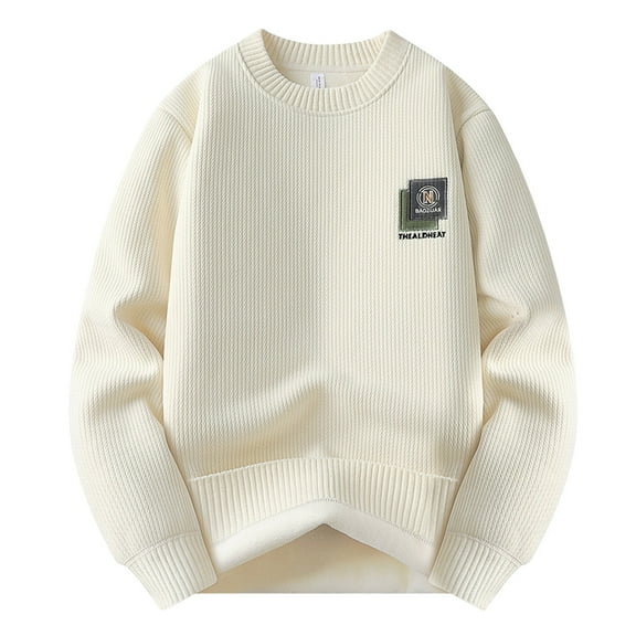 SUYIDA Men's Fall Winter Sweater,Winter Lined Sweater Coat Long Sleeve Thermal Jacket Soft Warm Knit Cardigan Outfit For Cold Weather Casual Daily Wear Comfortable Durable Stitching Design