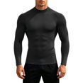 thumbnail image 1 of SUYIDA Men's Ice Silk Mesh Zip Top, Long Sleeve Breathable Athletic Tee, Quick Dry Comfortable Fit Shirt, 1 of 6