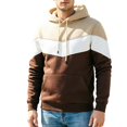 thumbnail image 1 of SUYIDA Men's Pullover Hoodie Sweatshirt Zip Up Hooded Jacket Contrast Design Long Sleeve Casual Athletic Streetwear Top Warm Comfortable Outerwear for Everyday Wear Travel and Leisure, 1 of 4