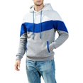 thumbnail image 1 of SUYIDA Men's Pullover Hoodie Sweatshirt Zip Up Hooded Jacket Contrast Design Long Sleeve Casual Athletic Streetwear Top Warm Comfortable Outerwear for Everyday Wear Travel and Leisure, 1 of 4