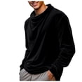 thumbnail image 1 of SUYIDA Men's Turtleneck Thermal Top, Long Sleeve Velvet Crewneck Tee, Breathable Warm Comfortable Fashion Shirt, 1 of 5