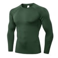thumbnail image 1 of SUYIDA Men's Velvet Fitness Top, Long Sleeve Elastic Sports Tee, Training Running Quick Dry Shirt, 1 of 4