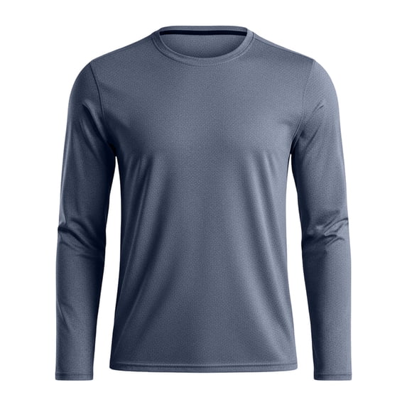 SUYIDA Men's Wicking Athletic Top, Long Sleeve Workout Tee, Gym Running Training Outdoor Shirt
