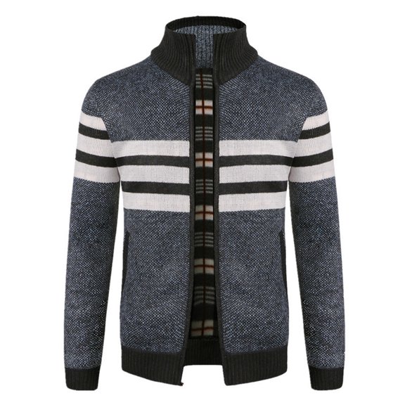 SUYIDA Mens Casual Knitted Pullover Sweater,For Autumn And Winter 2025 Korean Style Casual And Fashionable Knitted Sweaters And Jackets