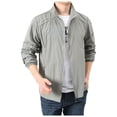 thumbnail image 1 of SUYIDA Mens Stand Collar Track Jacket Lightweight Outerwear - Full Zip Design,Breathable Fabric,Athletic Casual Jackets for Men, 1 of 1