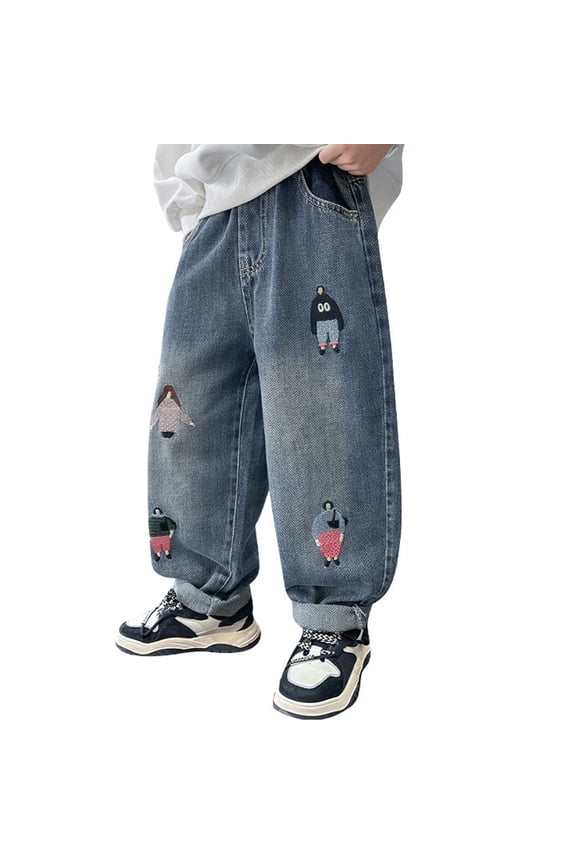 Relaxed Denim Jeans Boys Casual Wear For Kids Relaxed Fit For Daily Activities Ideal For Ages 3 To 16 Easy Care Versatile For Spring And Summer Pairs Well With Sneakers