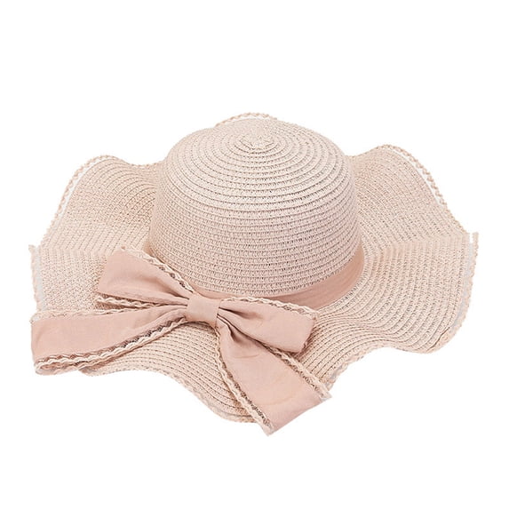 SUYIDA Stylish Summer Wide Brim Straw Hat for Women and Men Floppy Beach Sun