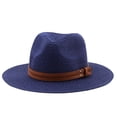 thumbnail image 1 of SUYIDA Stylish Unisex Panama Straw Hat with Wide Brim and Adjustable Belt for Outdoor Beach and Casual Wear, 1 of 3