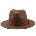 thumbnail image 1 of SUYIDA Stylish Unisex Panama Straw Hat with Wide Brim and Adjustable Belt for Outdoor Beach and Casual Wear, 1 of 3