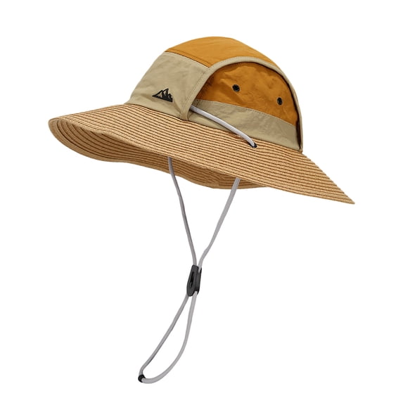 SUYIDA Summer Sun Hat with Adjustable Tie Strap for Outdoor Casual Wear and Holiday Travel