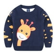 thumbnail image 1 of SUYIDA Toddler Boy Fall Sweater ,Dinosaur Sweater Boys' Knitwear Cartoon Trend Style Warm Base Shirt Children's Stripes, 1 of 2