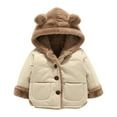 thumbnail image 1 of SUYIDA Toddler Boys Girls Winter Jacket with Hood Warm Kids Outerwear Coats for Cold Weather - White, 1 of 3
