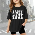 thumbnail image 1 of SUYIDA Toddler Girl Shirts Round Neck Short Sleeve T-Shirt Fashion Casual Cute Print Oversized Tops Children's Shirts, 1 of 6