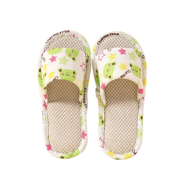 SUYIDA Toddler Kids Open Toe On Slippers For Indoor Home Comfort Lightweight Casual Wear