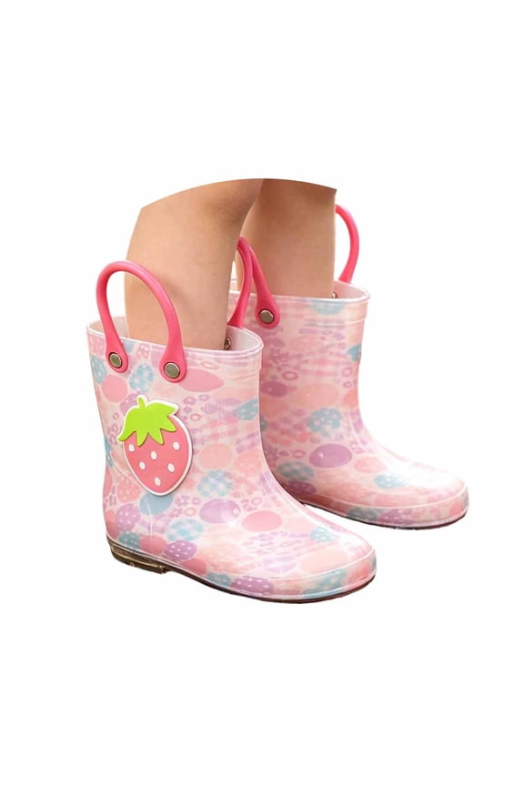 Transparent Rain Boots for Girls Kids High Mid Calf Waterproof Non Boots for Toddlers Big Kids Rain Boots