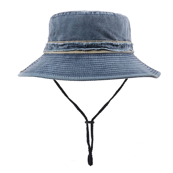 SUYIDA Washed Denim Fisherman Sun Hat for Outdoor Summer Fashion Casual Hiking and Everyday Wear