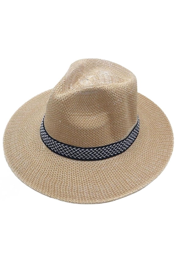 Western Denim Curched Top Woolen Big Brim Sun Hat for Autumn Winter British Jazz Style