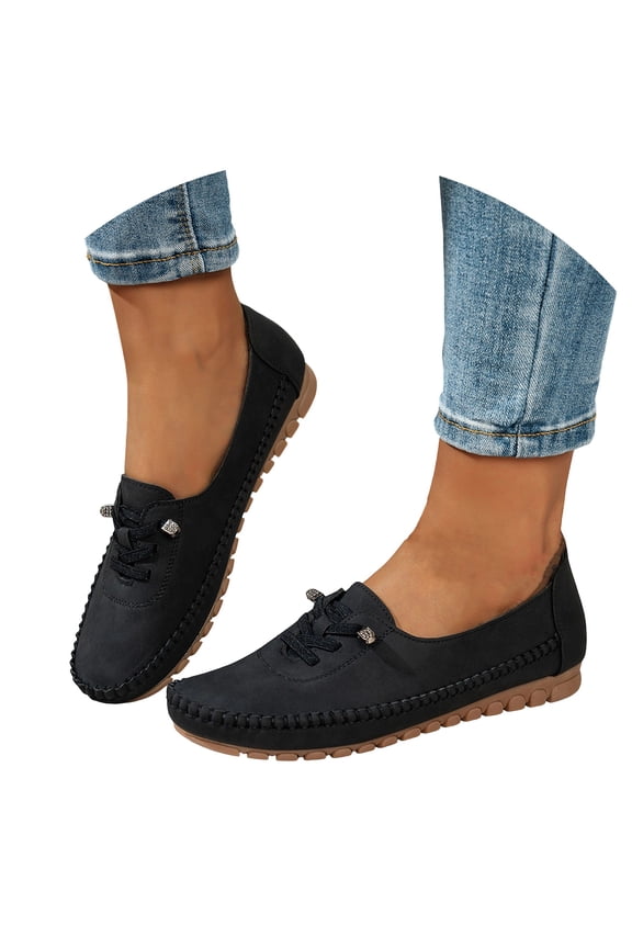 Women's Casual On Loafers Comfortable Soft Flat Shoes For Walking Work And Everyday Wear