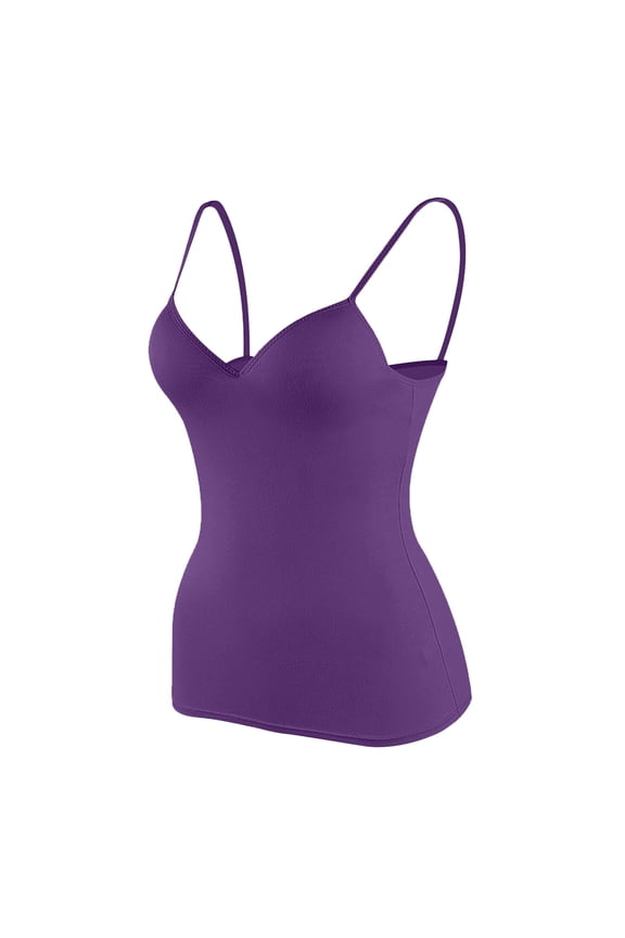 Women's Shelf Bra Camisole with Adjustable Spaghetti Straps for Comfortable Layering and Support