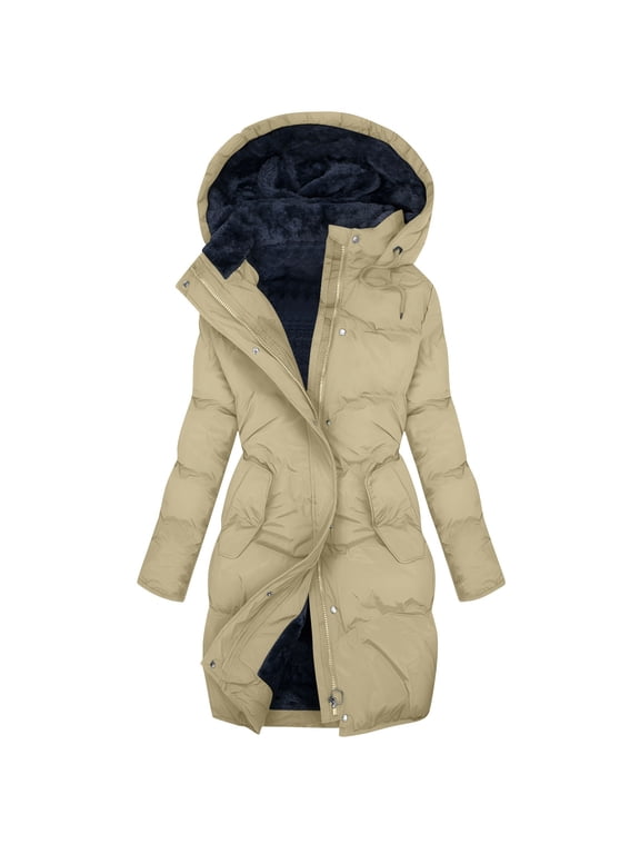 Women's Winter Jacket, Heavyweight Hooded Insulated Coat, Windproof Warm Outdoor Outerwear for Extreme Cold Weather, Hiking, Travel and Everyday Winter Wear