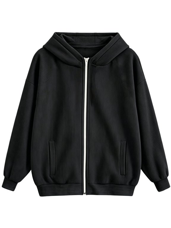 Zip Up Hoodie for Girls solid color Soft Everyday Casual Sweatshirt Jacket Lightweight Winter Vented Comfort Hoodie