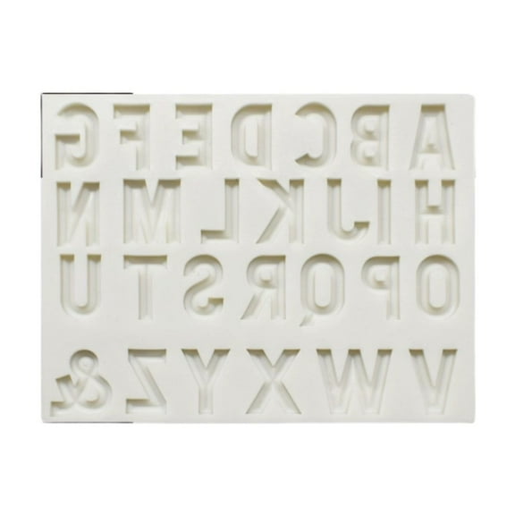 SUYOLL Alphabet Cake Mould Shaping Product 26 Letters Choose From Providing The Desired Combination Bringing A Different Experience White 15x11cm